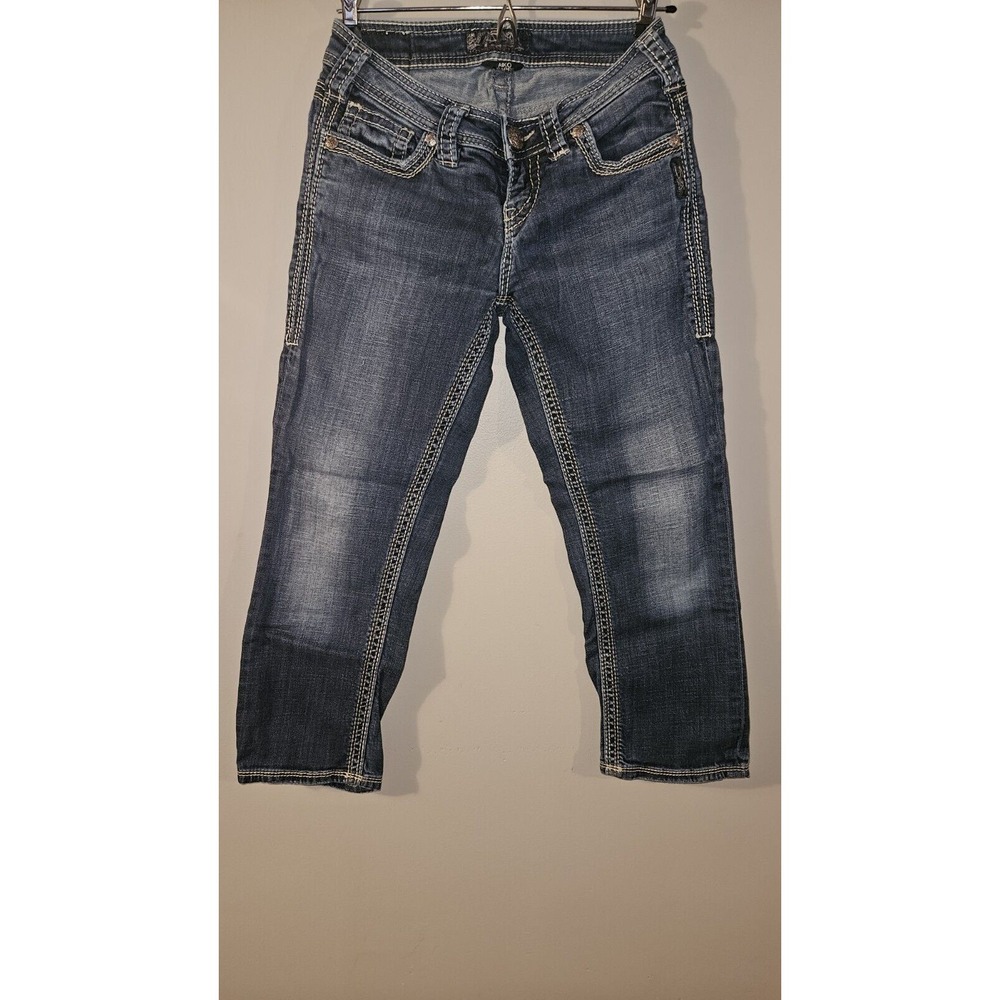 Silver Women's Aiko Capri Denim Jeans Size 27 5-pocket